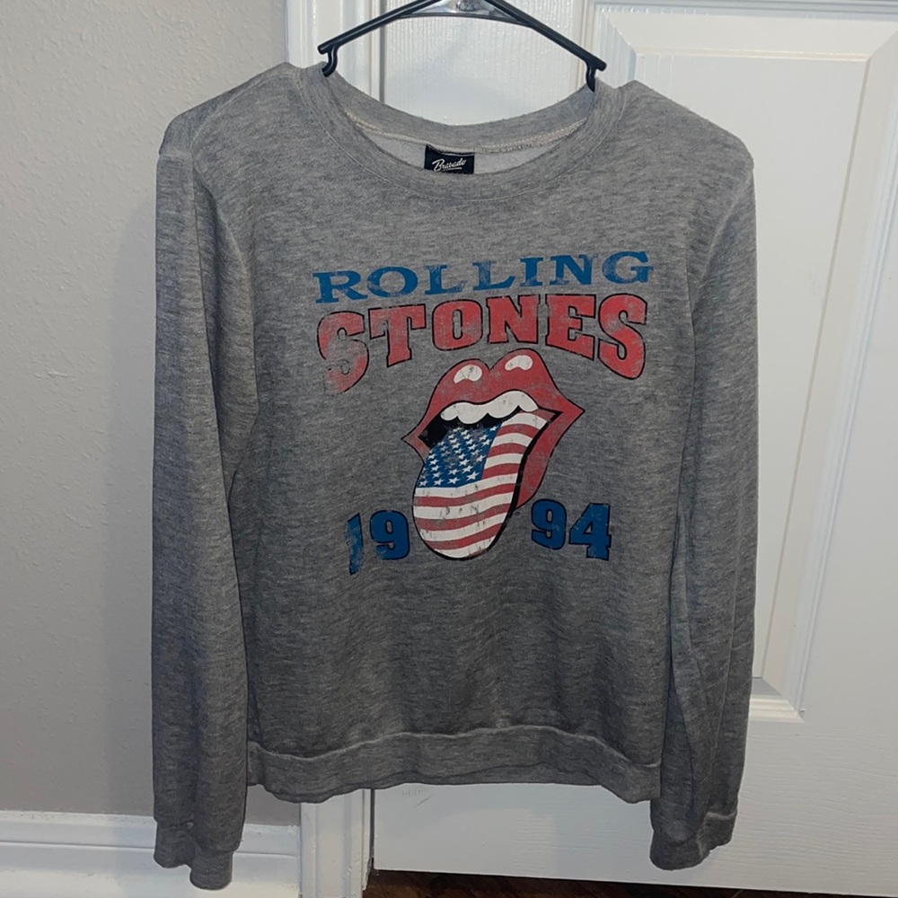 Women’s grey Rolling Stones graphic crewneck